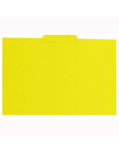 GIO SUBCARPETA CON PESTAÑA CENTRAL FOLIO CARTULINA 250GR AMARILLO INTENSO -50U-