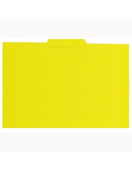 GIO SUBCARPETA CON PESTAÑA CENTRAL FOLIO CARTULINA 250GR AMARILLO INTENSO -50U-