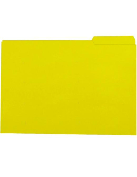 GIO SUBCARPETA CON PESTAÑA LATERAL DERECHA FOLIO CARTULINA 250GR AMARILLO INTENSO -50U-