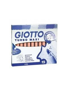 GIOTTO ROTULADORES TURBO MAXI MARRON ESTUCHE 12 UD