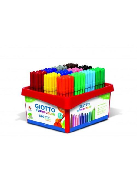 ROTULADOR FIBRA GIOTTO TURBO COLOR SCHOOL PACK de 144 12x12 col