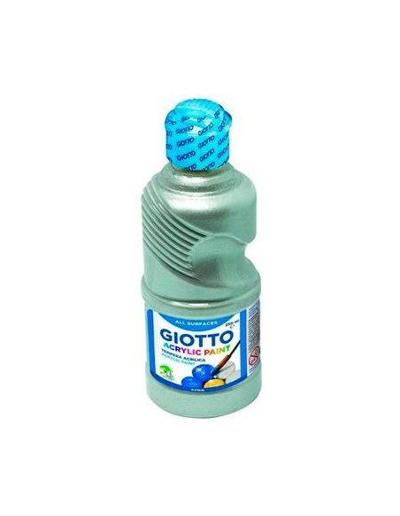 GIOTTO TÉMPERA ACRÍLICA PLATA BOTELLA 250ML