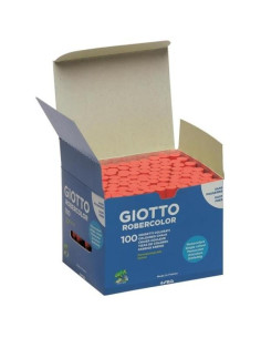 GIOTTO TIZA ROBERCOLOR ROJO ANTIPOLVO CAJA DE 100