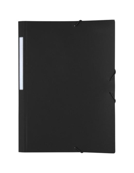 GRAFOPLÁS CARPETA CON GOMAS POLIGRAF 3 SOLAPAS FOLIO PP OPACO NEGRO