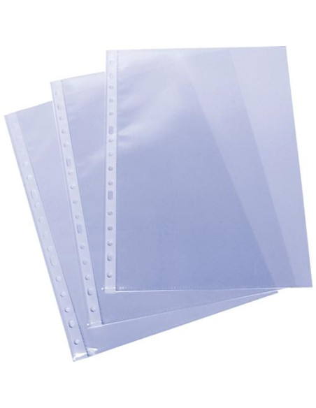 GRAFOPLAS FUNDA CLÁSICA PP EXTRA A5 MULTITALADRO 11 LOMO REFORZADO TRANSPARENTE -100U-