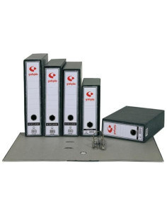 GRAFOPLÁS ARCHIVADOR PALANCA ECOCLASSIC 65MM FOLIO CARTÓN FORRADO JASPEADO GRIS PLOMO