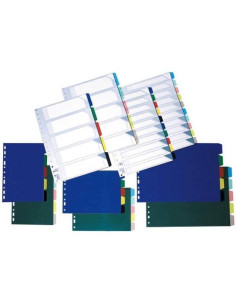 GRAFOPLAS SEPARADORES CLASICOS PVC TRANSLÚCIDO 150 MICRAS 5 POSICIONES A4 16 TALADROS SEPARADORES PVC