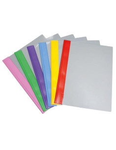 GRAFOPLAS DOSSIER HERRAJE FÁSTENER PVC COLORS FOLIO ROSA -12U-