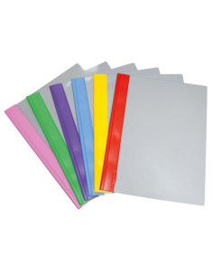 GRAFOPLAS DOSSIER HERRAJE FÁSTENER PVC COLORS FOLIO AMARILLO -12U-