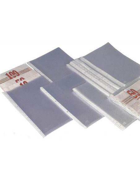 GRAFOPLAS FUNDAS MULTITALADRO 11 PP LISO ESTÁNDAR A4 TRANSPARENTE BOLSA -20U-