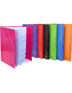 GRAFOPLÁS CLASIFICADOR FORRADO MULTILINE 12 SEPARADORES CARTULINA FOLIO NEGRO