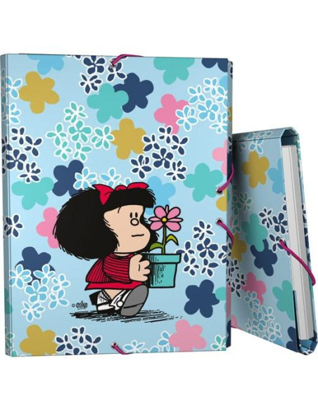 GRAFOPLÁS CARPETA CGOMAS 3 SOLAPAS CARTON FORRADO FOLIO FSC MAFALDA 24 LIVELY
