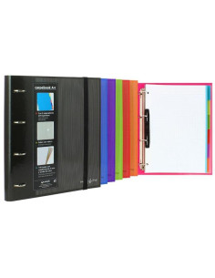 GRAFOPLÁS CARPEBOOK FORRADO 4 SEPARADORES A4 MULTILINE CON RECAMBIO ROJO