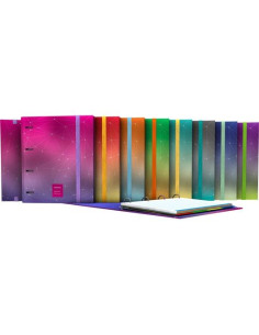 GRAFOPLÁS CARPEBOOK FORRADO 4D35 A4 UNEQUAL METALLIC NARANJA