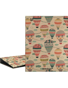 GRAFOPLÁS CARPETA ANILLAS 4X20 A5 KRAFT Y CARTÓN RECICLADO UNINATURE CAPADOCIA