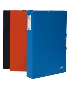 GRAFOPLÁS CAJA DE PROYECTOS ECOPROJECT CON GOMAS Y SOLAPAS LOMO DE 3CM ROJO