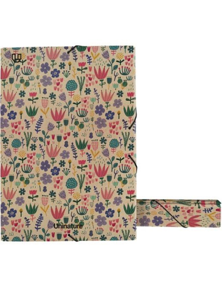 GRAFOPLÁS CAJA DE PROYECTOS FOLIO CON GOMAS LOMO DE 5CM CARTÓN Y KRAFT UNINATURE HOLANDA