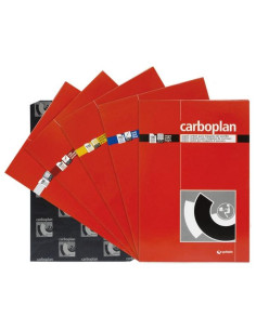 GRAFOPLAS PAPEL CARBÓN Y DE CALCAR CARBOPLAN 210X330MM PACK 10H NEGRO