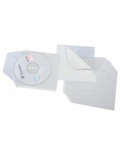 GRAFOPLÁS FUNDAS PVC ADHESIVAS PARA CD 127X127MM BLANCO BOLSA -10U-
