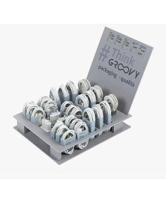 GROOVY EXPOSITOR DE CABLES AURICULARES Y CARGADORES -29U-