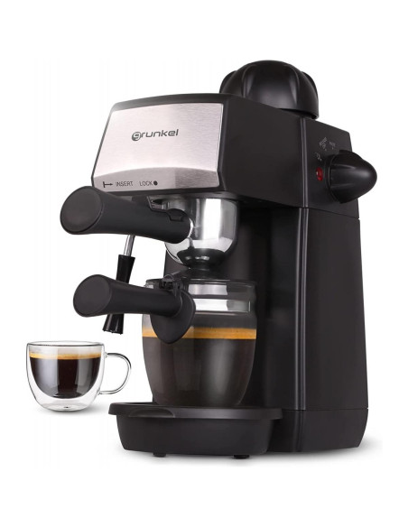 GRUNKEL CAFETERA ESPRESSO 5 BARES Y 870W CON PISTOLA DE ESPUMA