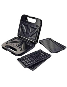 GRUNKEL SANDWICHERA C GRILL 750W 3 PLACAS DESMONTABLES NEGRO