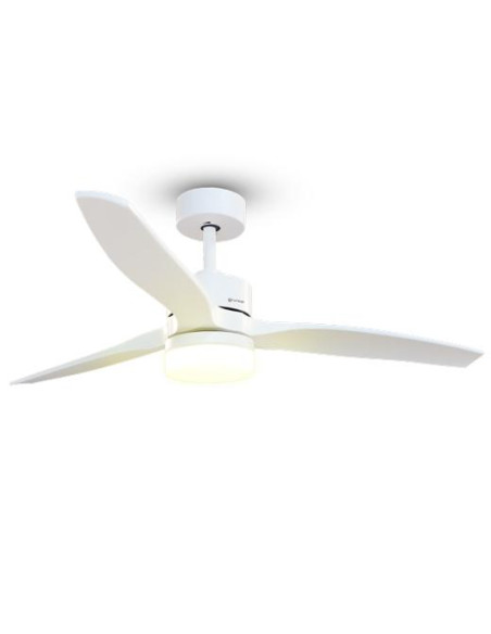 GRUNKEL VENTILADOR DE TECHO CON LUZ 24W 6 VELOCIDADES CTEMPORIZADOR BLANCO