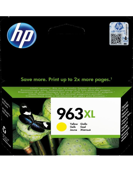 CARTUCHO INKJET HP 3JA29AE N963XL OFFICEJET PRO 901090129013901490159016 PREMIER 9020902290239025 AMARILLO 1600 PÁG