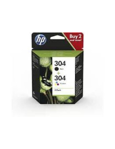 HP TINTA NEGRO  TRICOLOR CMY DESKJET 3720 COMBO - N304 PACK 4 COLORES