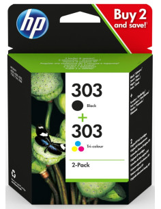 HP TINTA NEGRO  TRICOLOR CMY ENVY PHOTO 6230713071347830 - N303 PACK 4 COLORES