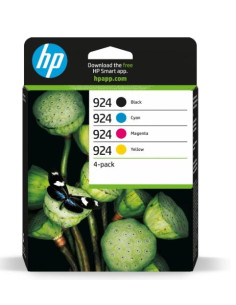HP TINTA BK C  M  Y OFFICEJETPRO 8120 AND 8130 SERIES - N 924 PACK 4