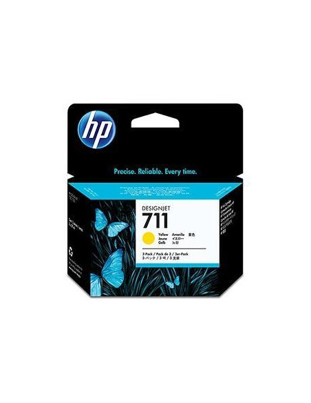HP TINTA AMARILLO DESIGNJET T120T520 - N711 PACK 3