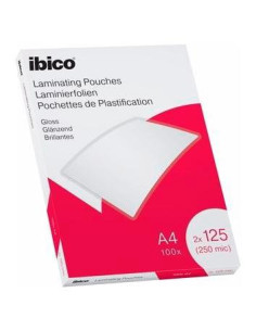IBICO FUNDAS DE PLASTIFICAR 2X125 MICRAS A4 BRILLO PACK 100 UD