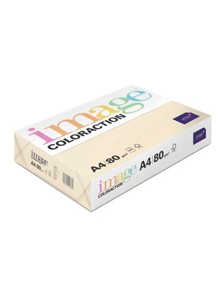 IMAGE PAPEL REPROGRÁFICO COLORACTION DIN A4 80GR PAQUETE 500H DUNESALMÓN ARENA -CAJA 5 UD-