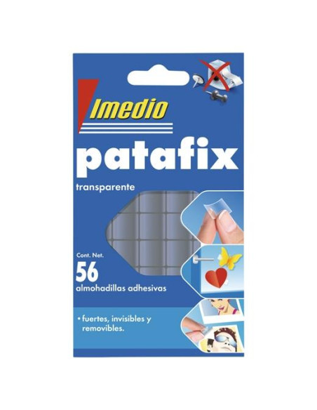 IMEDIO ALMOHADILLAS ADHESIVAS PATAFIX DOBLE CARA TRANSPARENTE 56 PASTILLAS