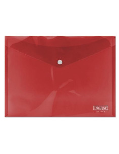 INGRAF SOBRE PORTADOCUMENTOS CON BROCHE A4 ROJO