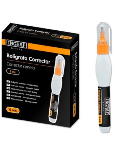 INGRAF BOLÍGRAFO CORRECTOR OFFICE 8ML PUNTA METÁLICA