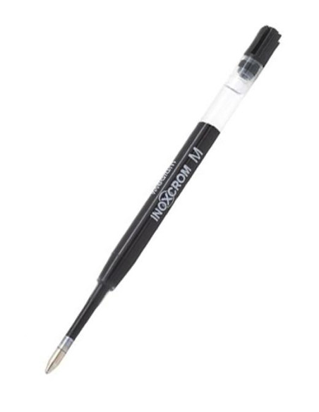 INOXCROM CARGA BOLÍGRAFO CUERPO TRANSPARENTE 10MM NEGRO