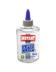 INSTANT COLA LÍQUIDA SUPERCLEAR PARA DECORACIÓN BOTELLA 266ML TRANSPARENTE
