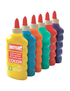 INSTANT COLA BLANCA DE COLOR PARA DECORACIÓN BOTELLA 180ML CSURTIDOS