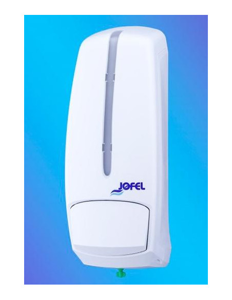 JOFEL DISPENSADOR DE JABON  HIDROALCOHOL SMART RELLENABLE 1L ABS BLANCO