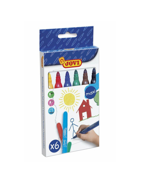 JOVI ROTULADORES MAXI 135MM COLORES SURTIDOS ESTUCHE 6 UD