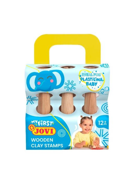 SELLO DE MADERA PARA PLASTILINA JOVI BABY ESTUCHE de 3
