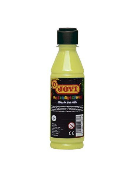JOVI TÉMPERA FOSFORESCENTE AMARILLO BOTELLA DE 250ML