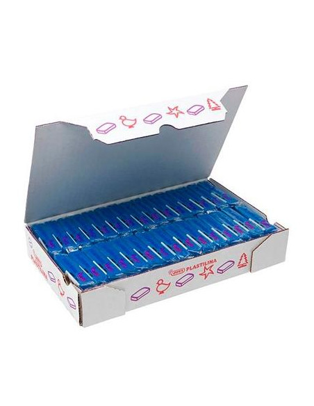 JOVI PLASTILINA SCHOOL PASTILLA 50GR AZUL OSCURO CAJA 30 UD