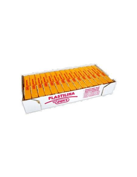 JOVI PLASTILINA SCHOOL PASTILLA 150GR AMARILLO OSCURO CAJA 15 UD