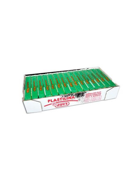 JOVI PLASTILINA SCHOOL PASTILLA 150GR VERDE CLARO CAJA 15 UD