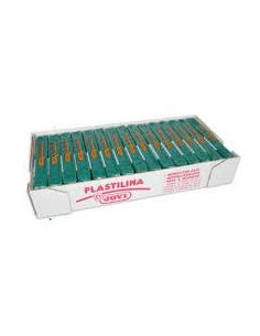 JOVI PLASTILINA SCHOOL PASTILLA 150GR VERDE OSCURO CAJA 15 UD