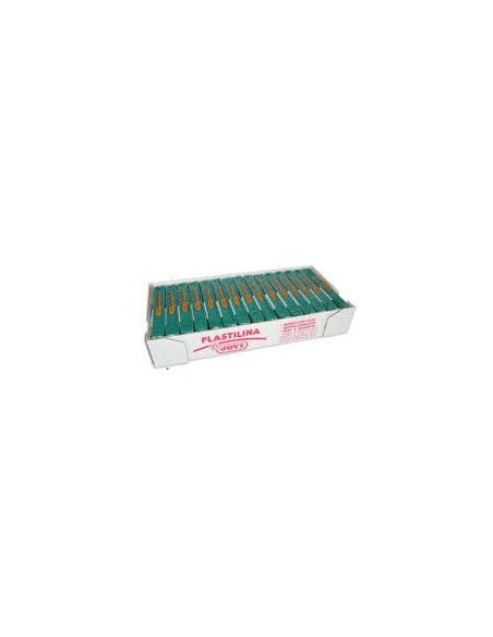 JOVI PLASTILINA SCHOOL PASTILLA 150GR VERDE OSCURO CAJA 15 UD