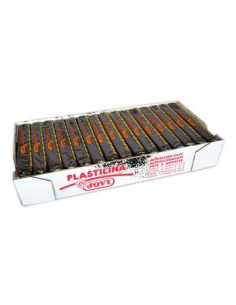 JOVI PLASTILINA SCHOOL PASTILLA 150GR NEGRO CAJA 15 UD